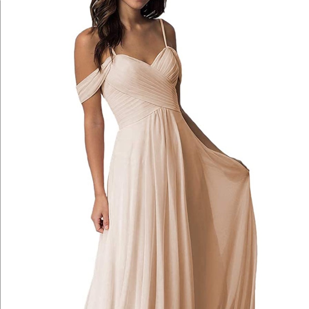 Champagne bridesmaid dress